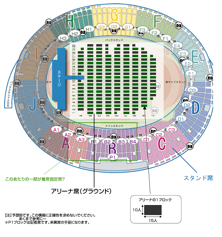 長居スタジアム 座席表