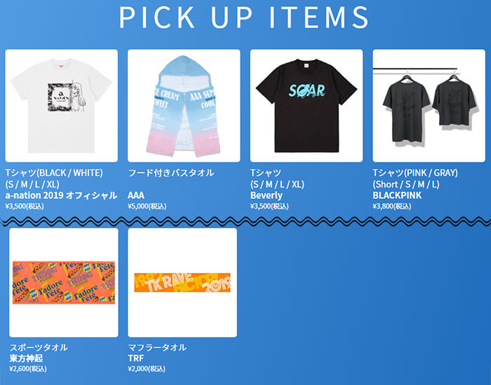 a-nation 2019 グッズ