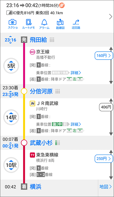 a-nation東京会場から、横浜駅への最終電車スケジュール