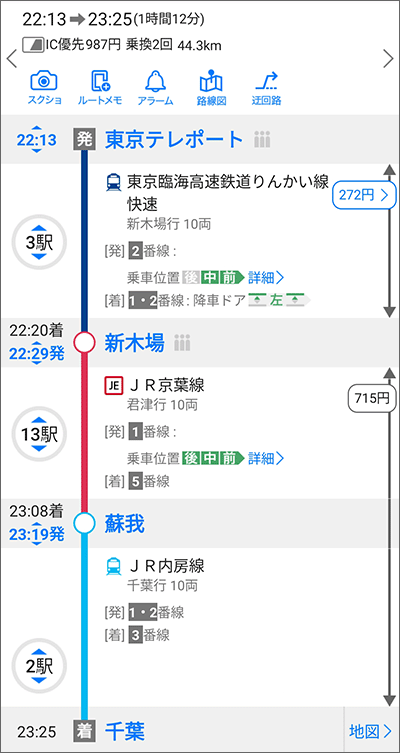 a-nation東京会場から、千葉駅へのタイムスケジュール