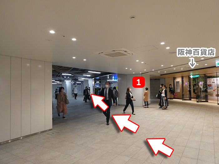 東梅田駅への行き方の手順10