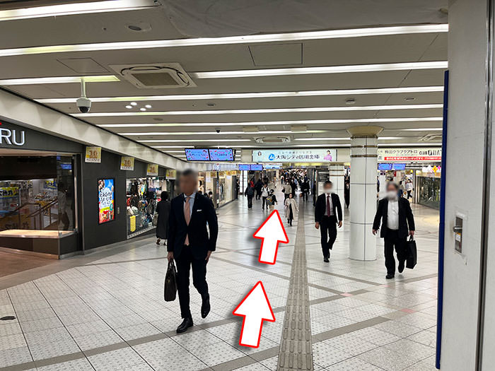 東梅田駅への行き方の手順14