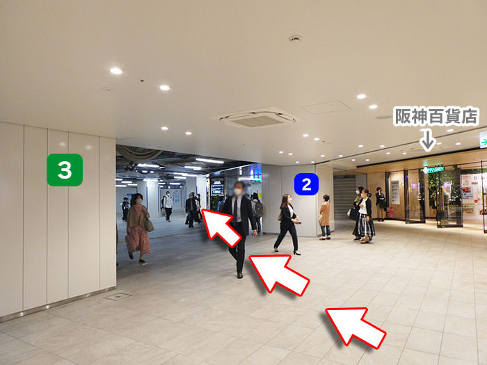 東梅田駅への行き方の手順10-2